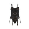 Subblime - 9542277 Body Avec Chaînes + Porte-Jarretelles Noir L/Xl